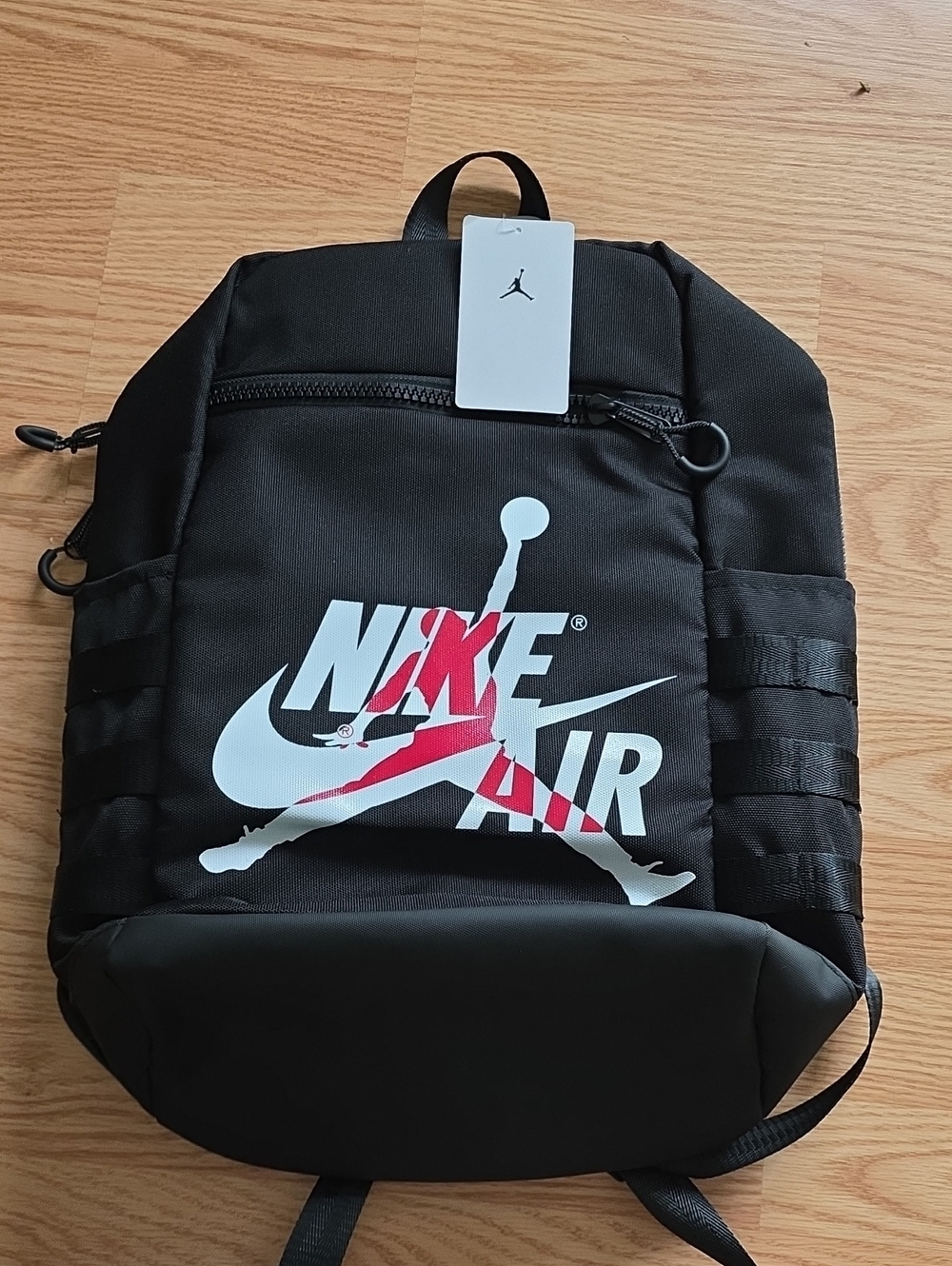 Jordan Black Backpack with White and Red Jumpman